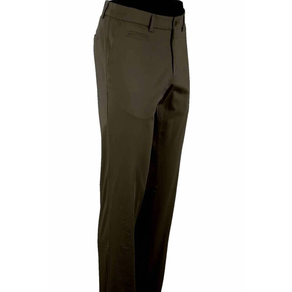 NEW BALLIN men's xtreme comfort sateen casual pants in dark olive